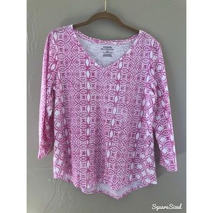 Pretty!  Chico’s The Ultimate Tee - 3/4 sleeve tee